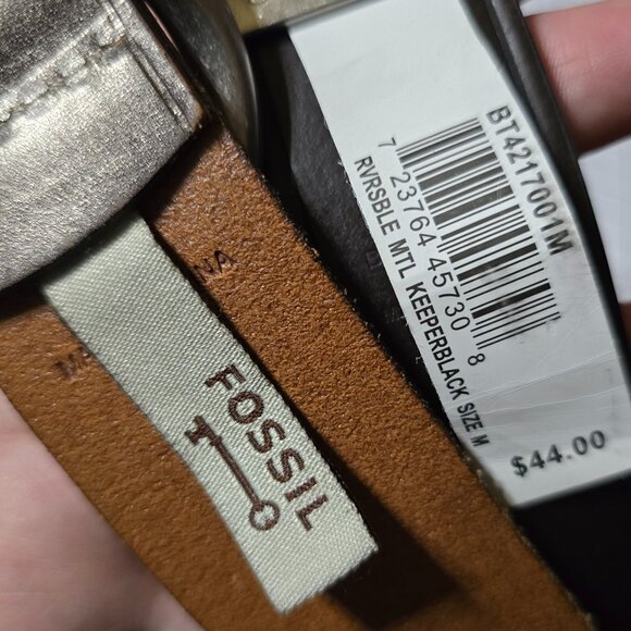 NWT FOSSIL Qty 2 MED Genuine Leather Belts Designer Belts - Picture 11 of 14